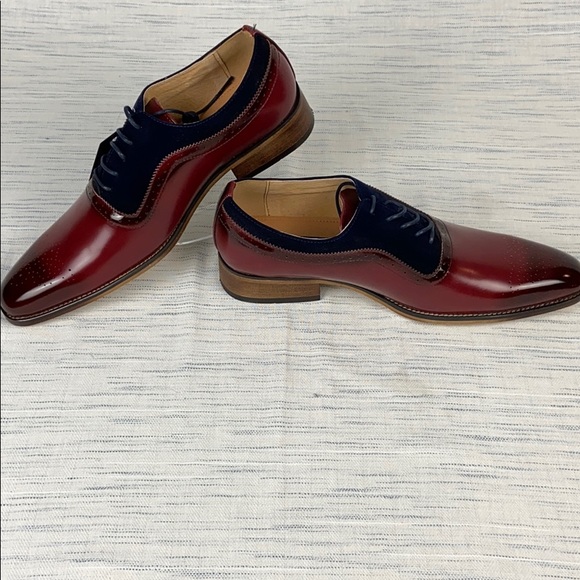 GINO VITALE Other - GINO VITALE Wine Leather w/Navy Suede